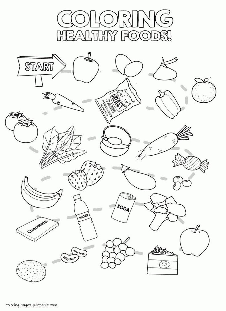 Best 68+ Funny Food Coloring Pages 66
