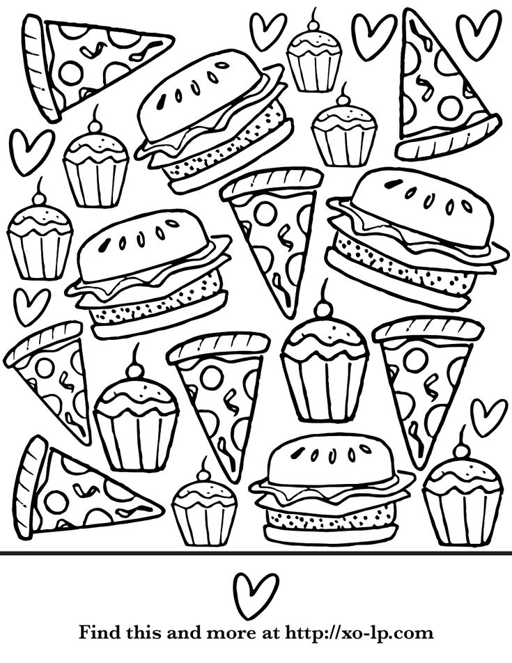 Best 68+ Funny Food Coloring Pages 70