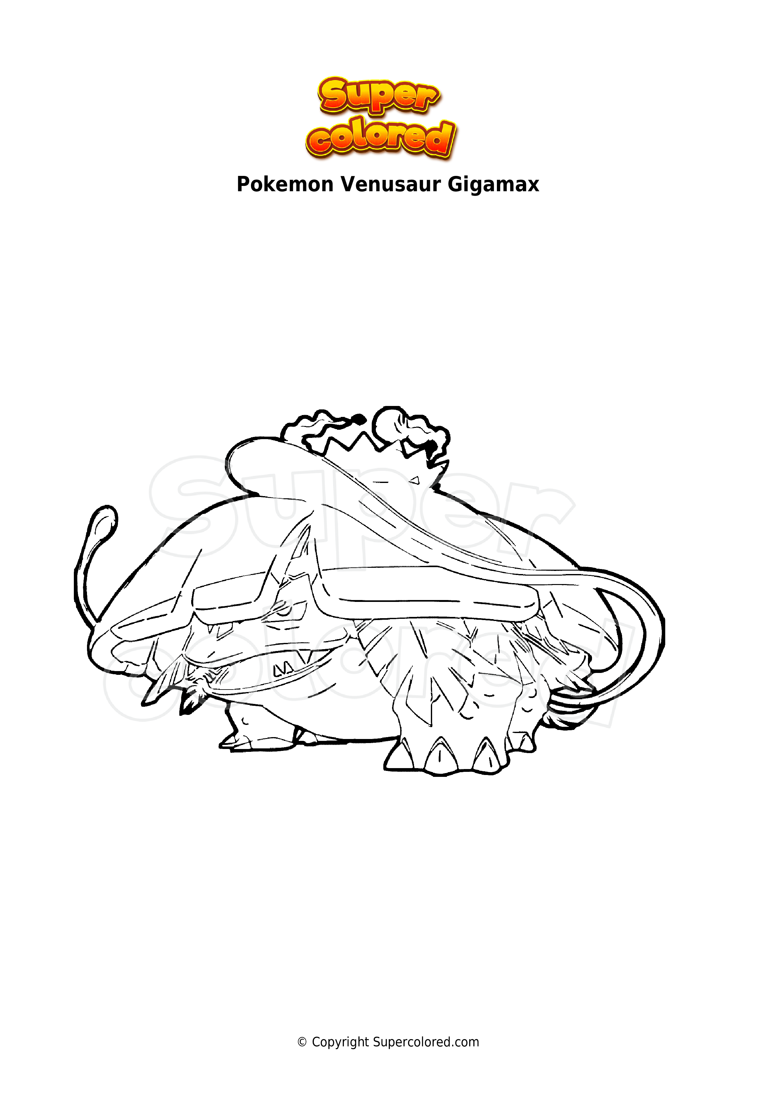 Gigantamax Pokemon Coloring Pages 27
