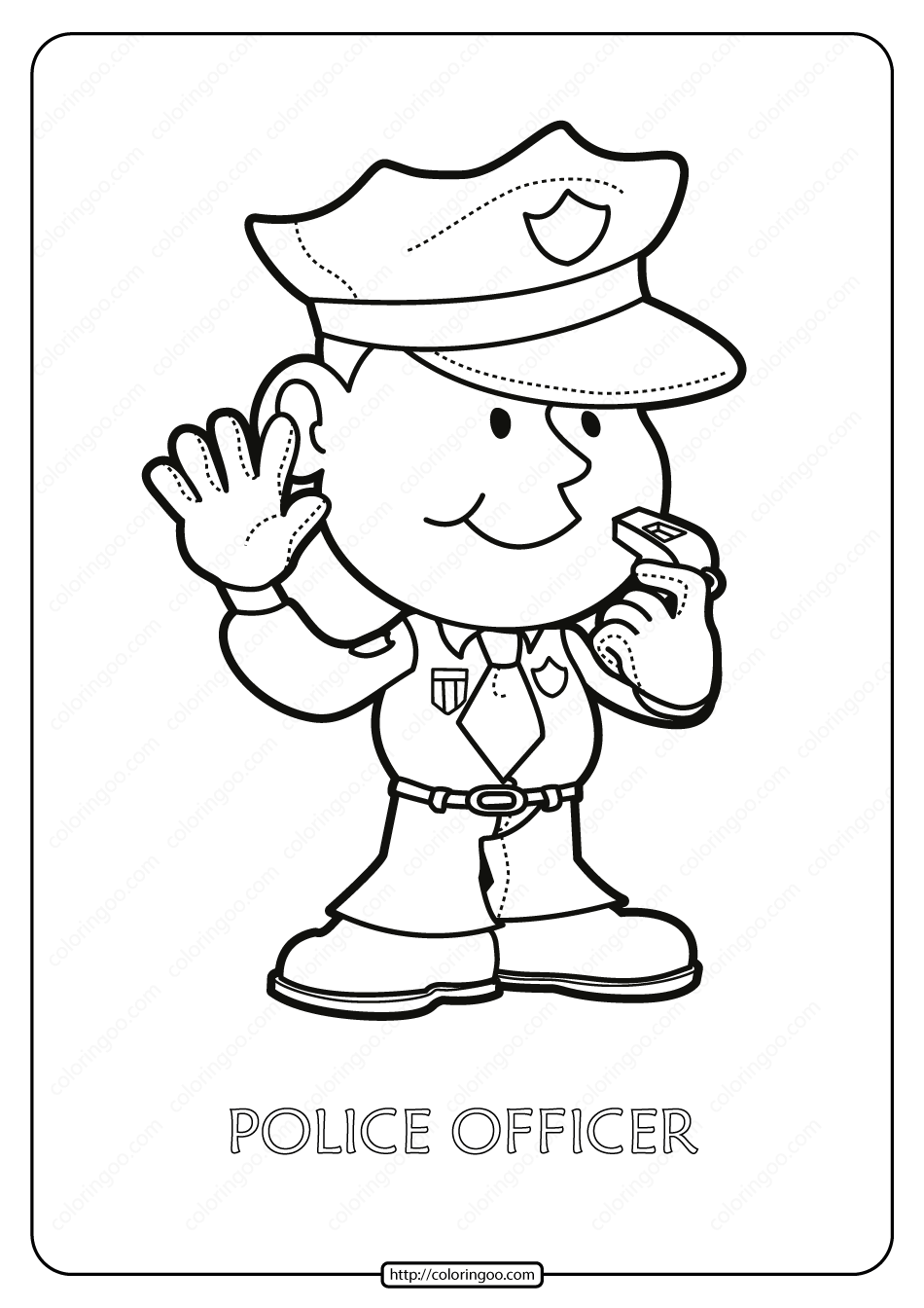 Good 60+ Police Coloring Book Pages 15
