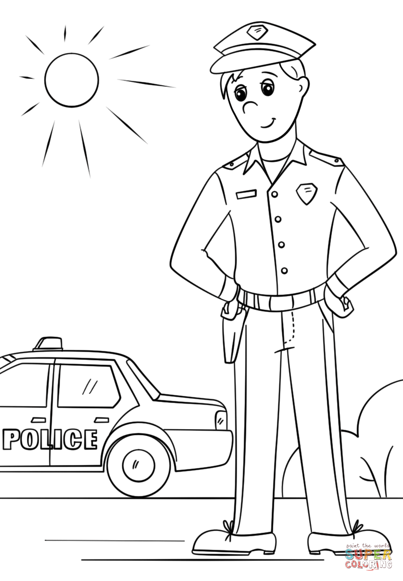 Good 60+ Police Coloring Book Pages 25