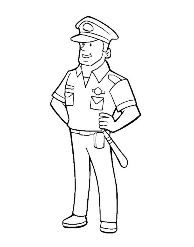 Good 60+ Police Coloring Book Pages 44