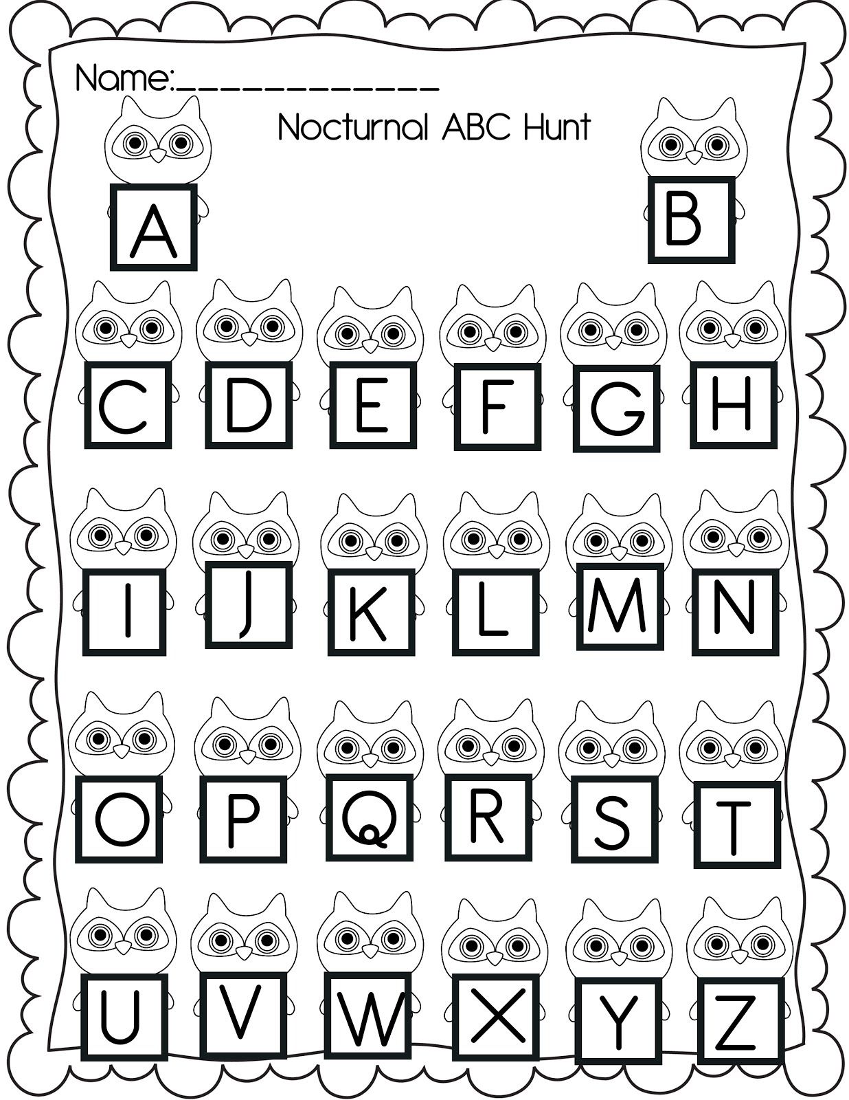 Nocturnal Animals Coloring Page 53