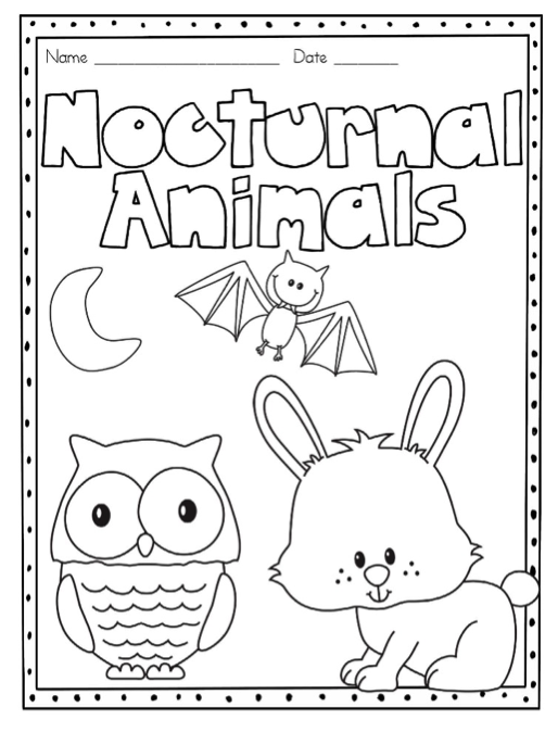 Nocturnal Animals Coloring Page 99
