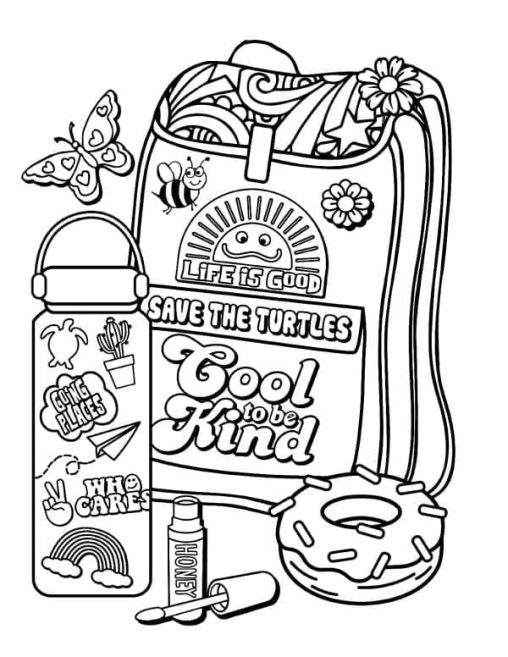 Preppy Coloring Pages Printable 28