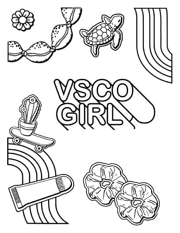 Preppy Coloring Pages Printable 49