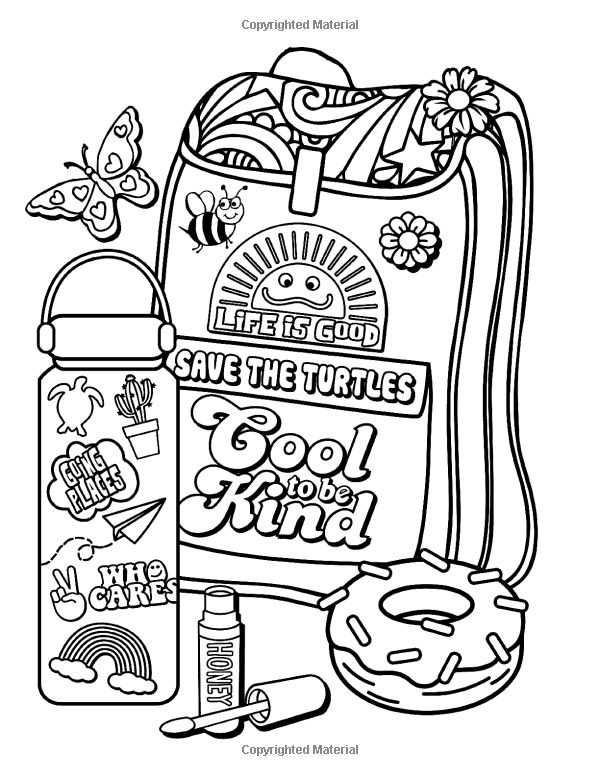 Preppy Coloring Pages Printable 5