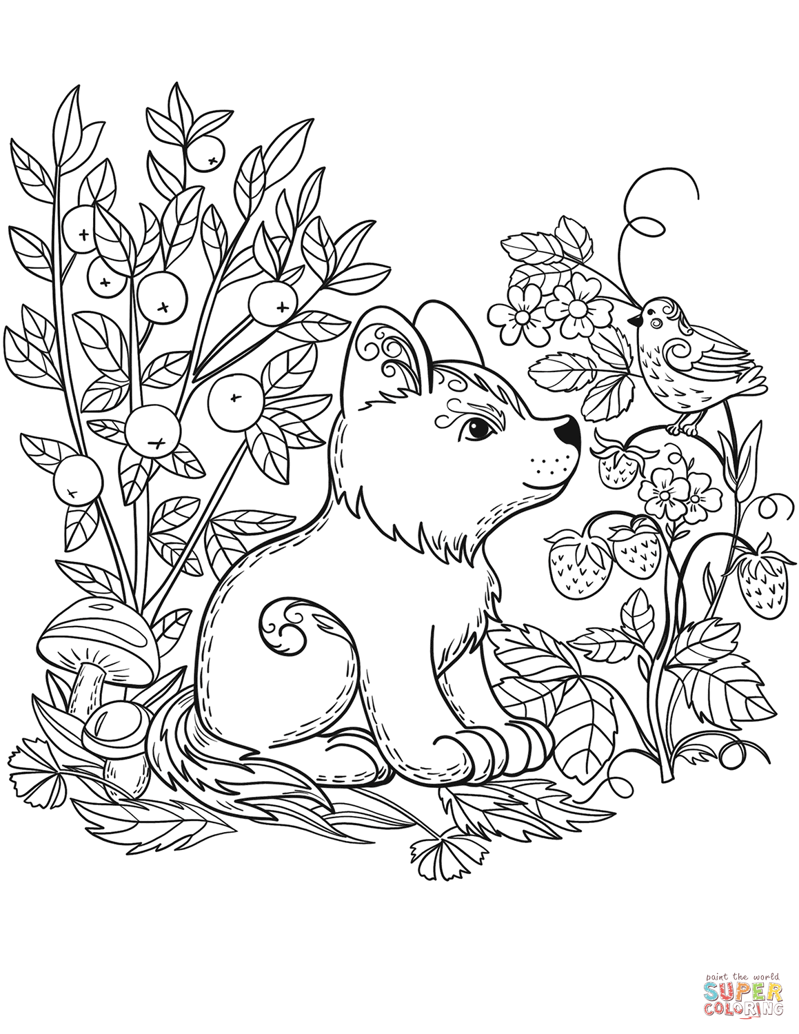 Woodland Creatures Coloring Pages 18