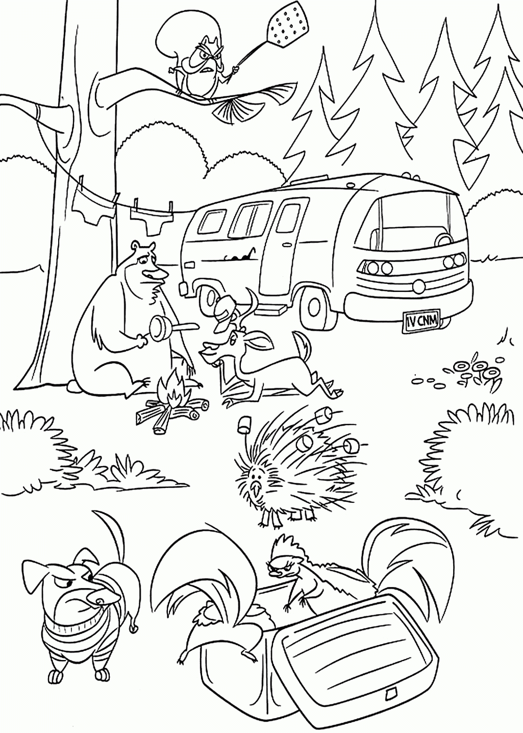 Woodland Creatures Coloring Pages 21