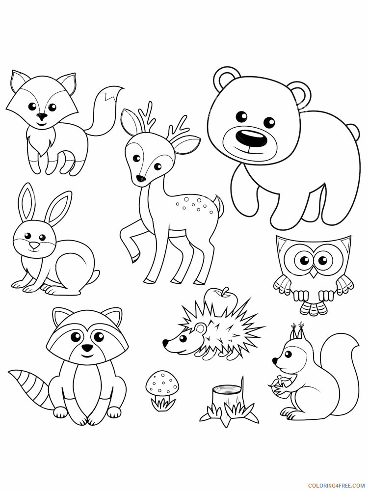 Woodland Creatures Coloring Pages 26