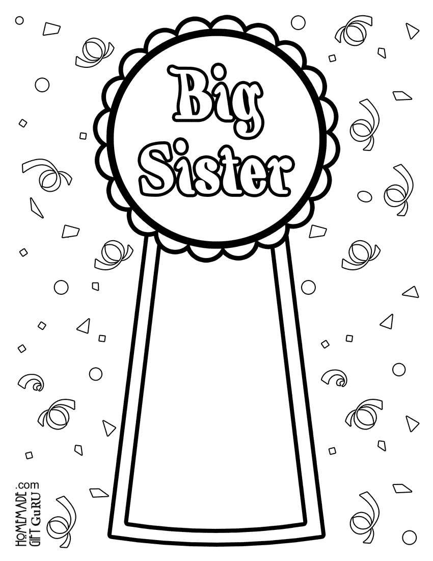 25 Big Sister Coloring Pages 1