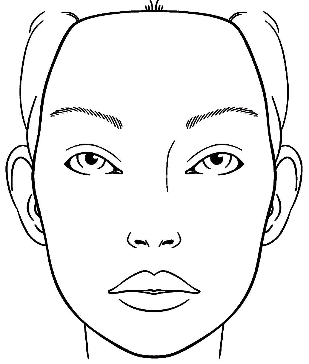 30 Blank Face Coloring Page 12