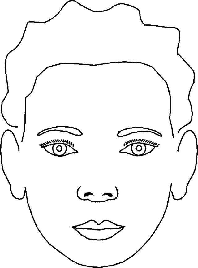 30 Blank Face Coloring Page 18