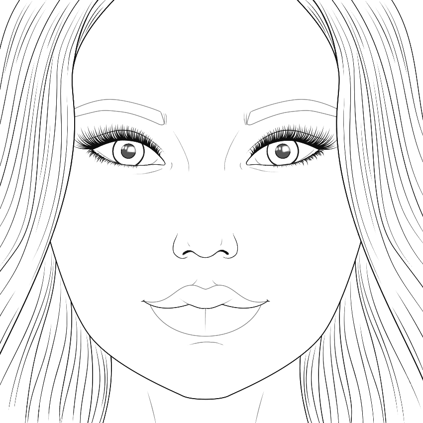 30 Blank Face Coloring Page 32