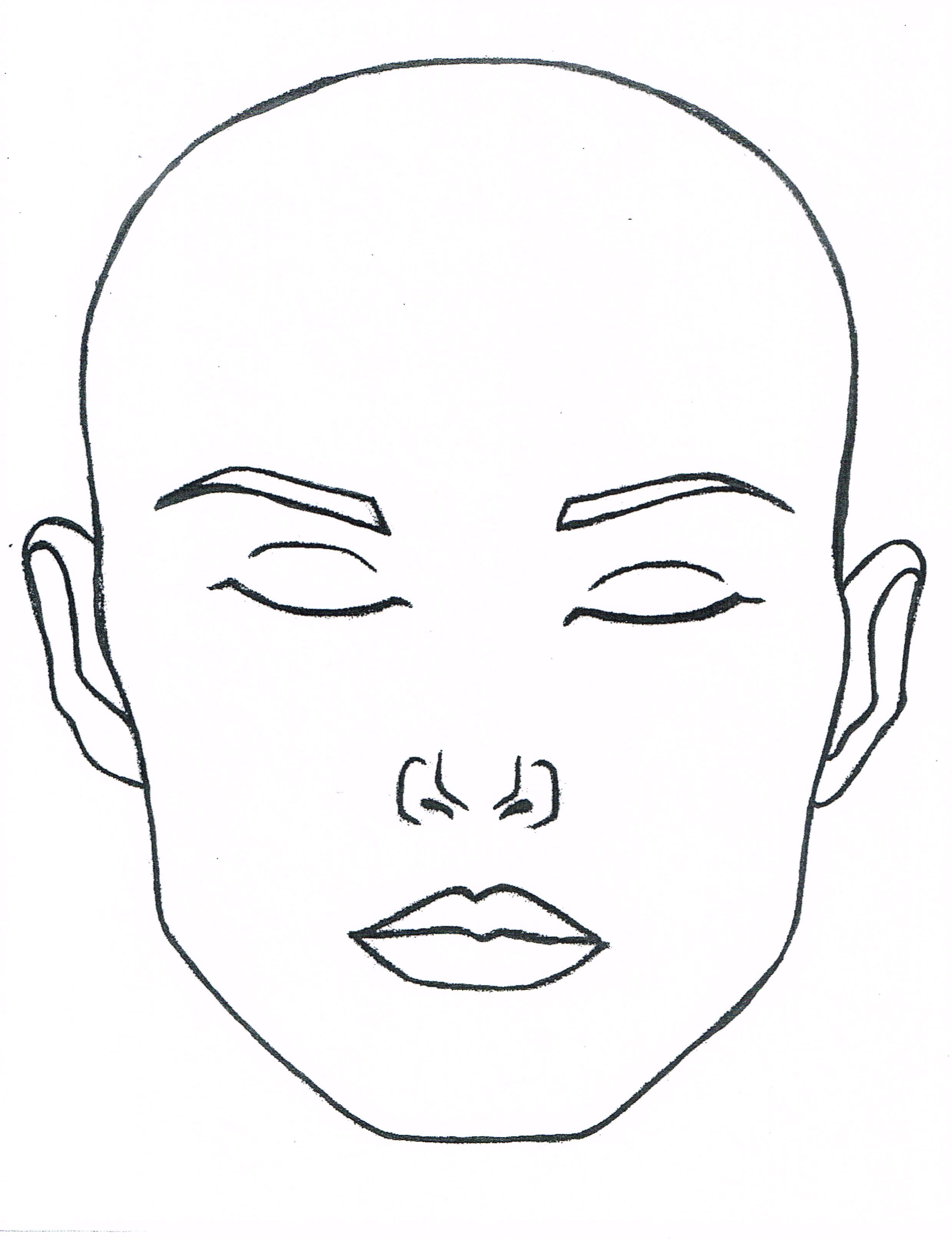 30 Blank Face Coloring Page 34