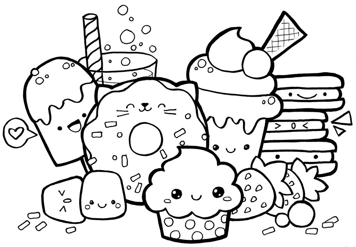 35 Cute Food Colouring Sheets 1