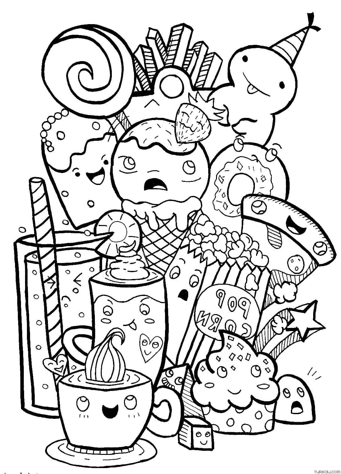 35 Cute Food Colouring Sheets 18