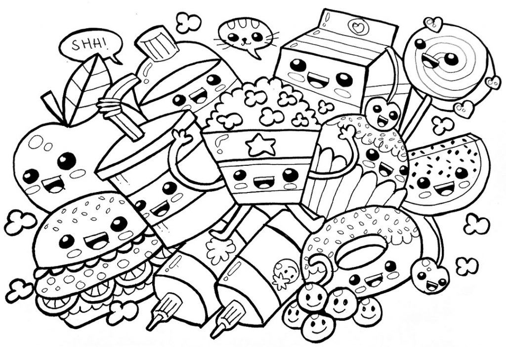 35 Cute Food Colouring Sheets 2