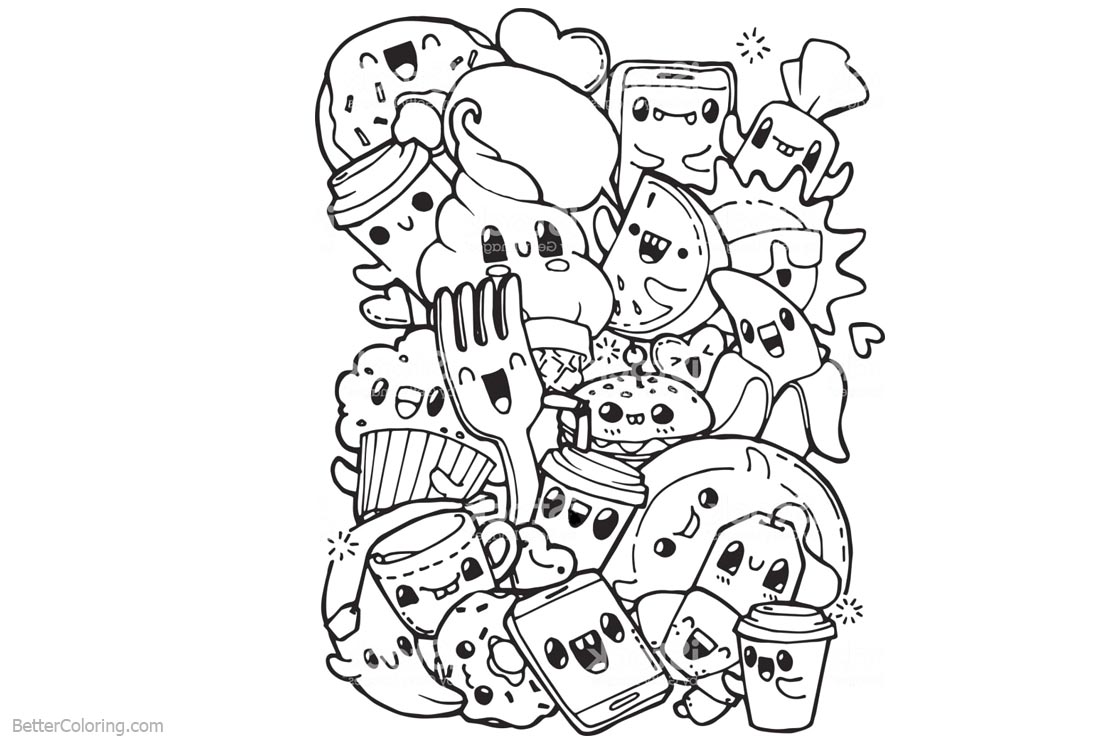35 Cute Food Colouring Sheets 20