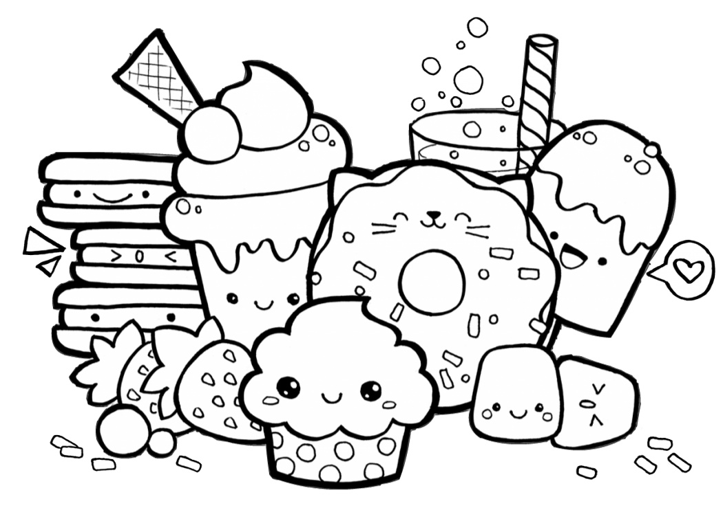 35 Cute Food Colouring Sheets 36