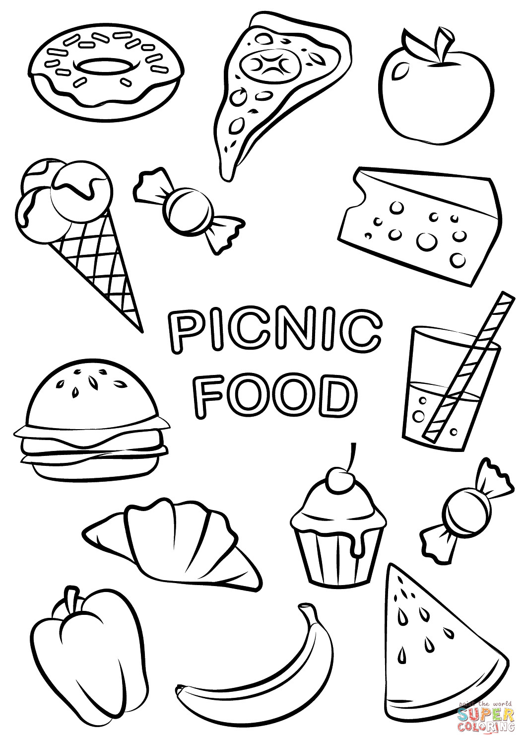 35 Cute Food Colouring Sheets 37