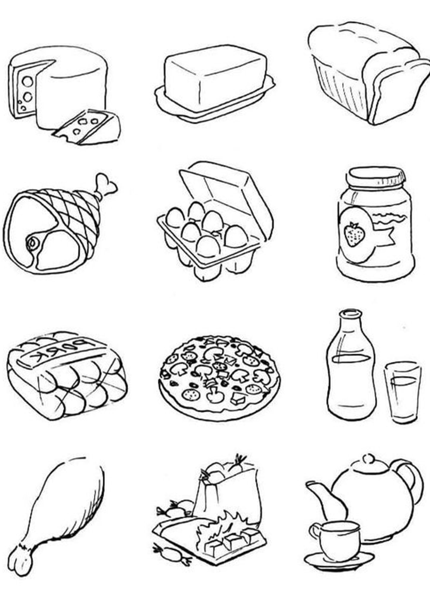 35 Cute Food Colouring Sheets 48