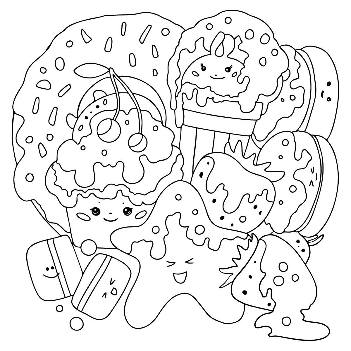 35 Cute Food Colouring Sheets 52