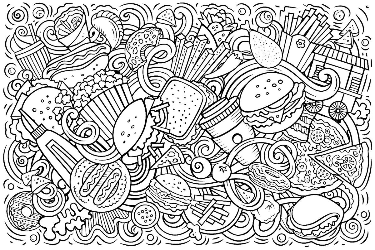 35 Cute Food Colouring Sheets 54