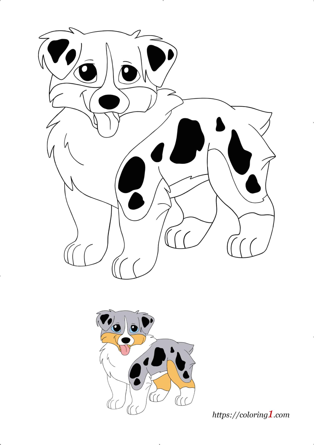 51 Australian Shepherd Coloring Page 3