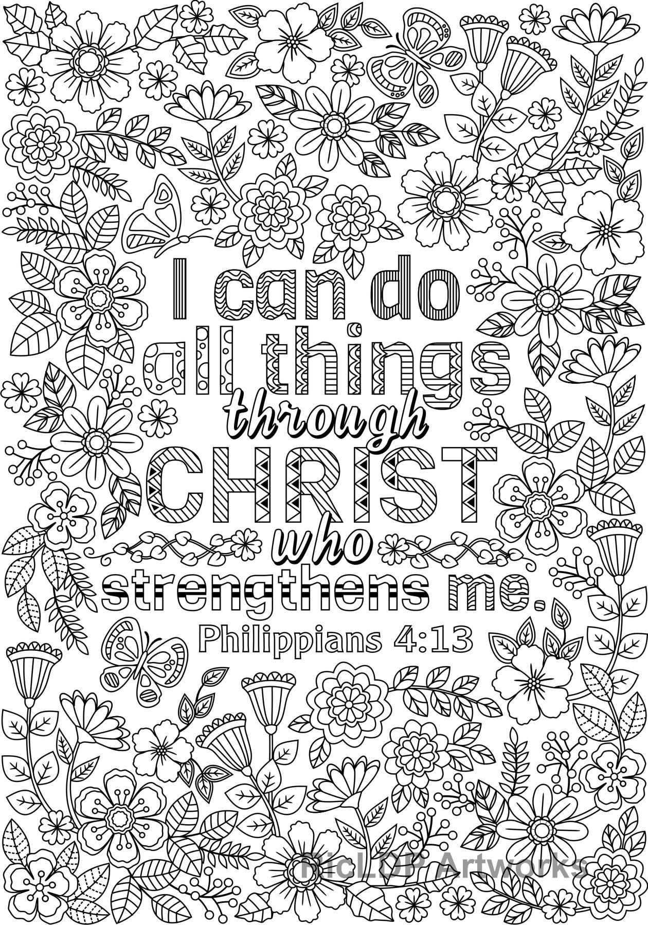 55 Bible Quotes Coloring Pages 53