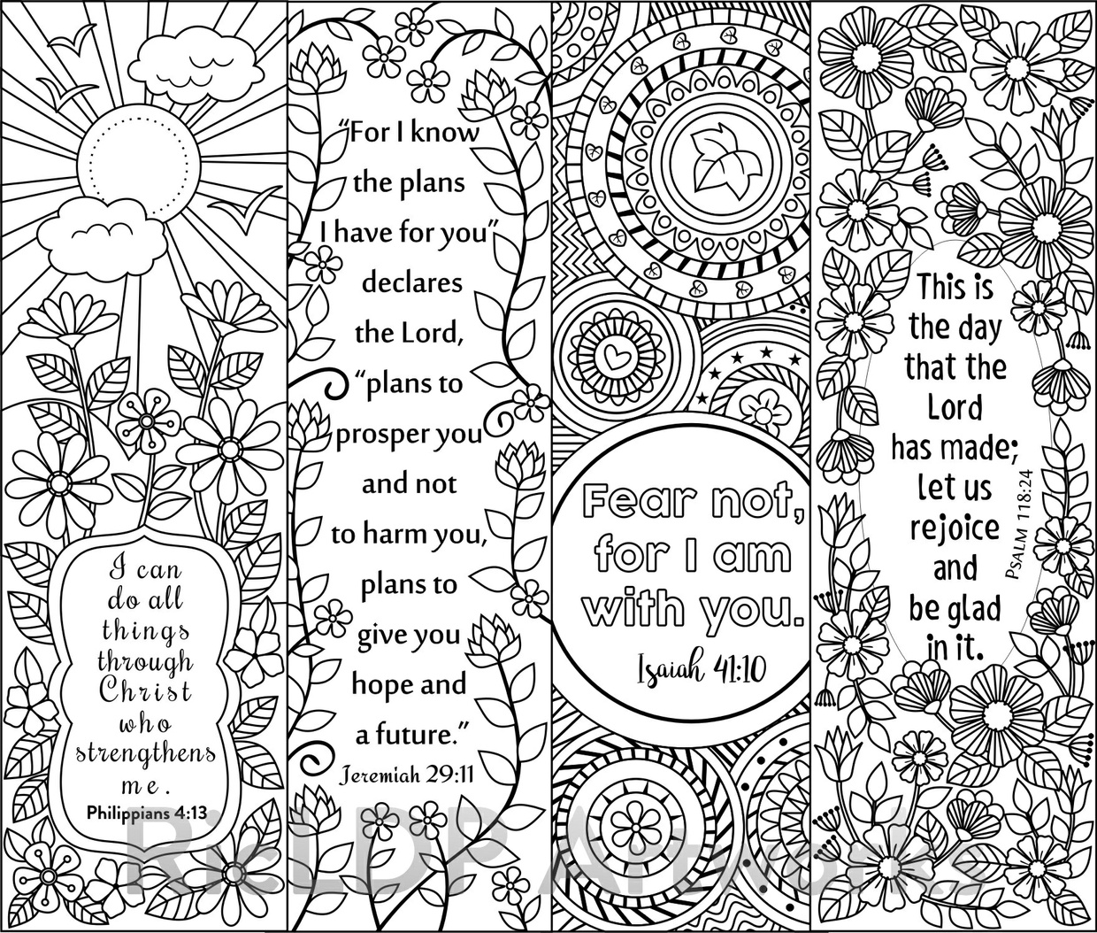 55 Bible Quotes Coloring Pages 7
