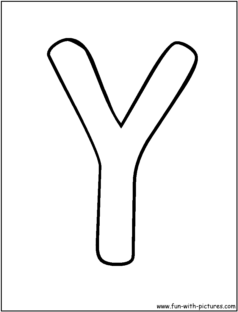 55 Letter Y Coloring Page 1