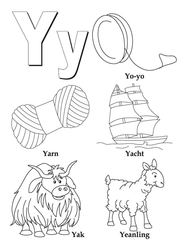 55 Letter Y Coloring Page 4