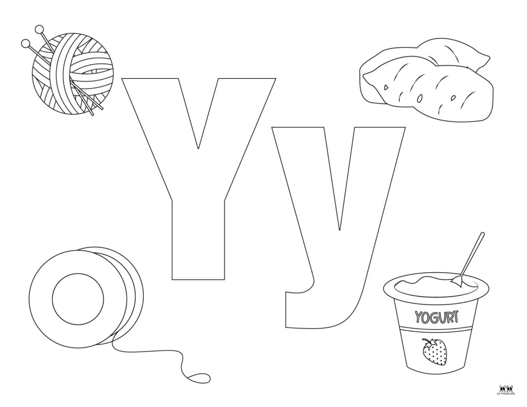55 Letter Y Coloring Page 42