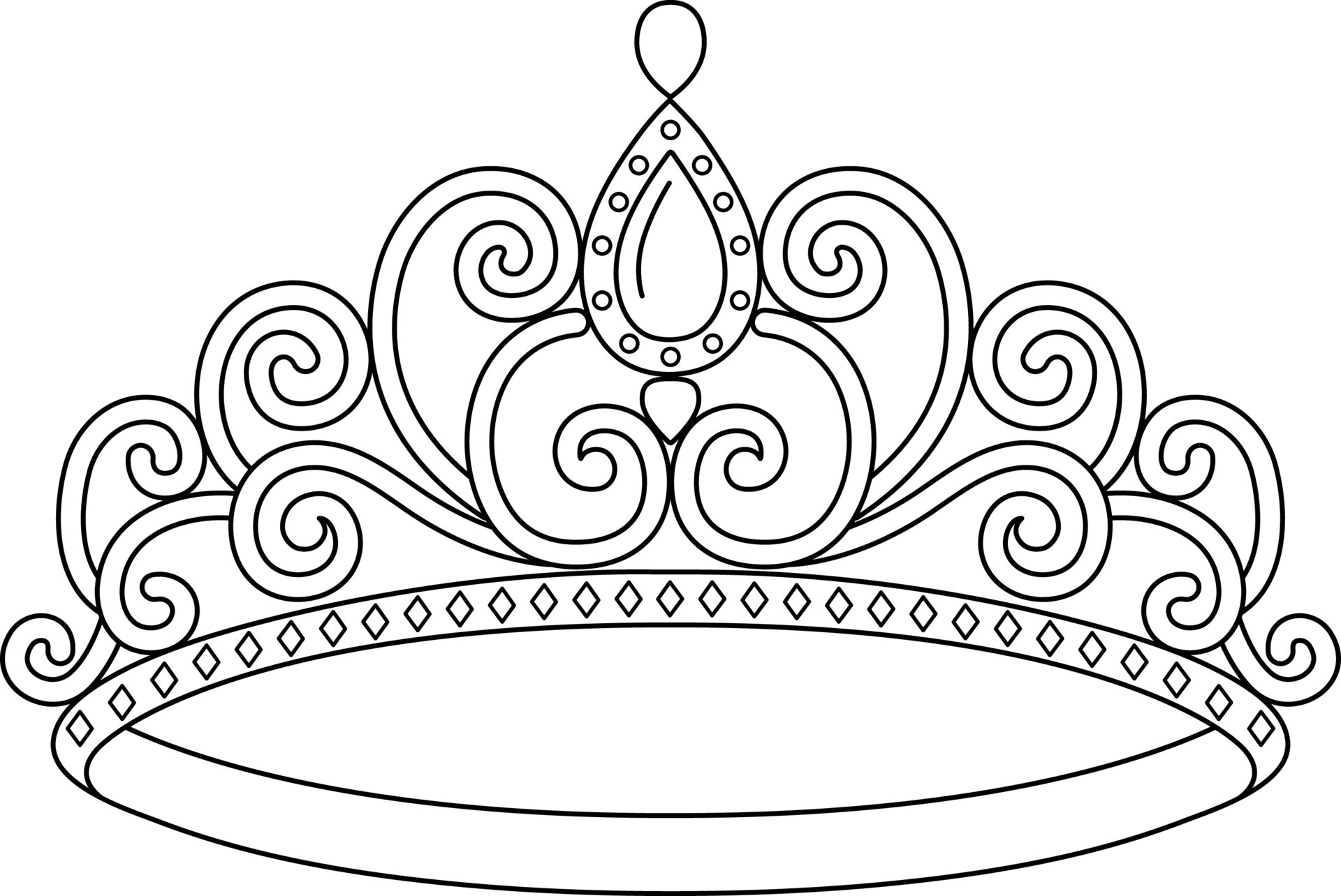 55 Princess Crown Coloring Page 2