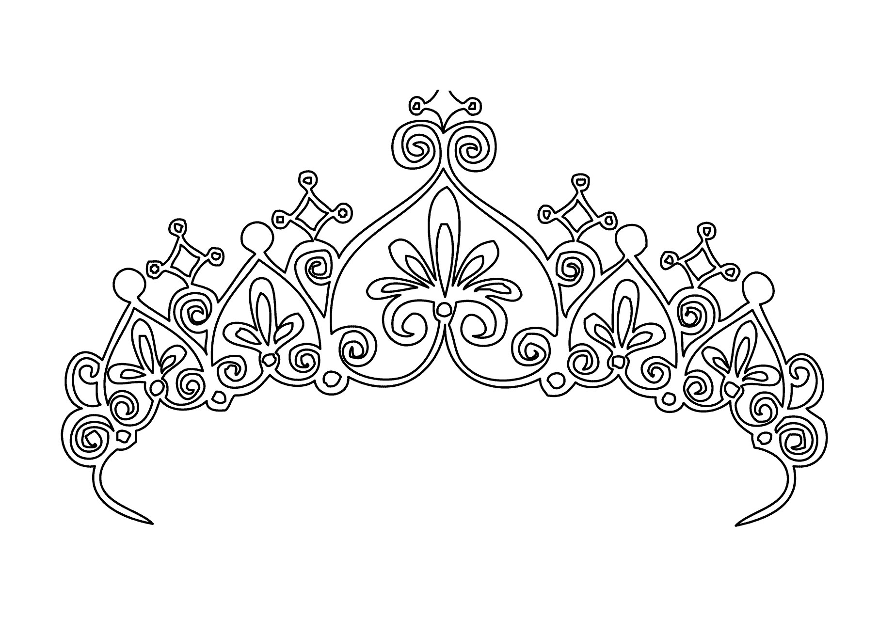 55 Princess Crown Coloring Page 6