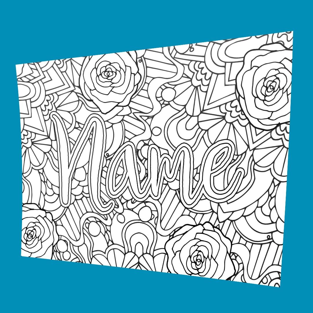 60 Name Coloring Page Generator 1