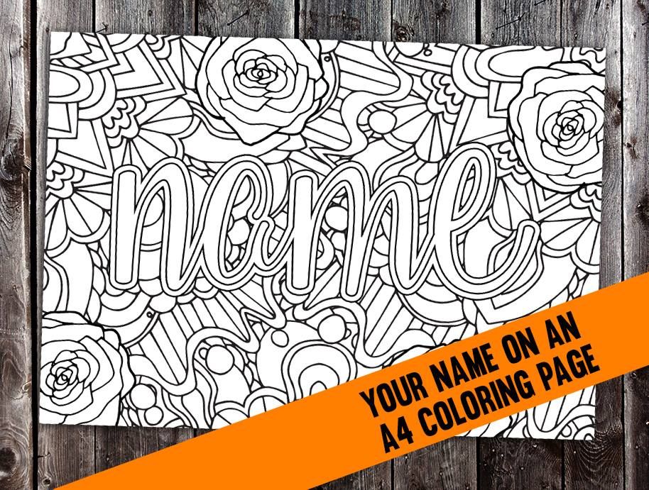 60 Name Coloring Page Generator 2