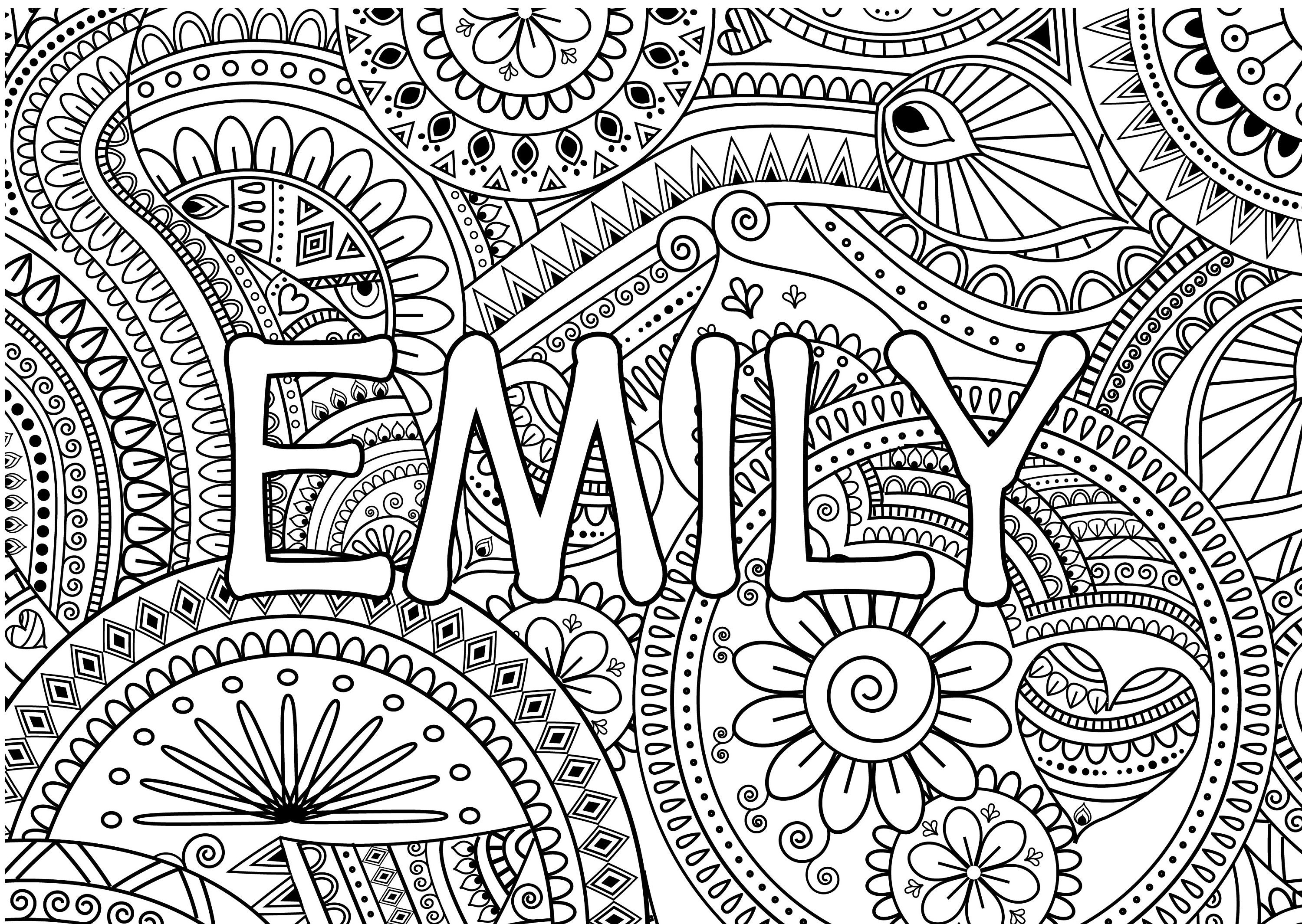 60 Name Coloring Page Generator 5