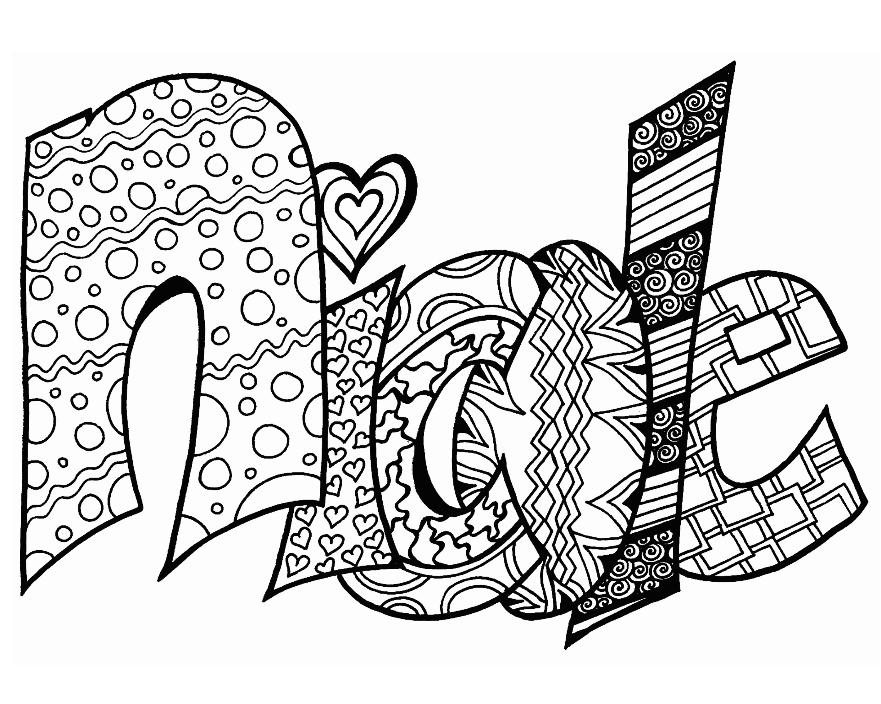 60 Name Coloring Page Generator 57