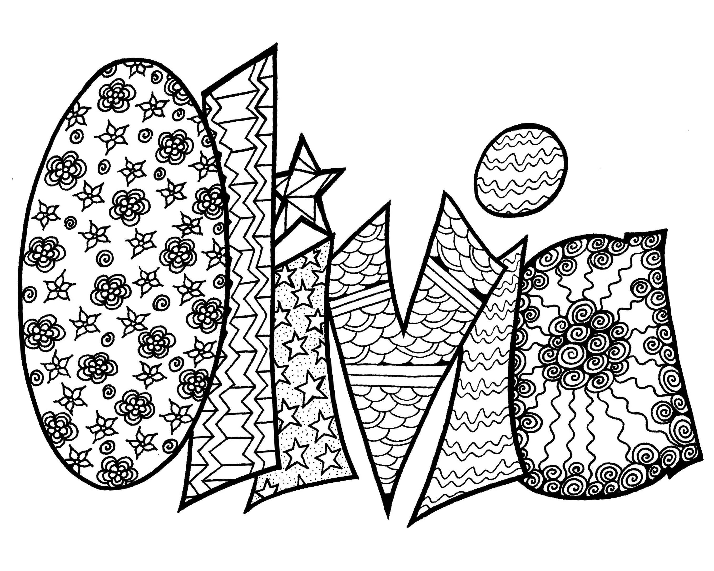 60 Name Coloring Page Generator 8
