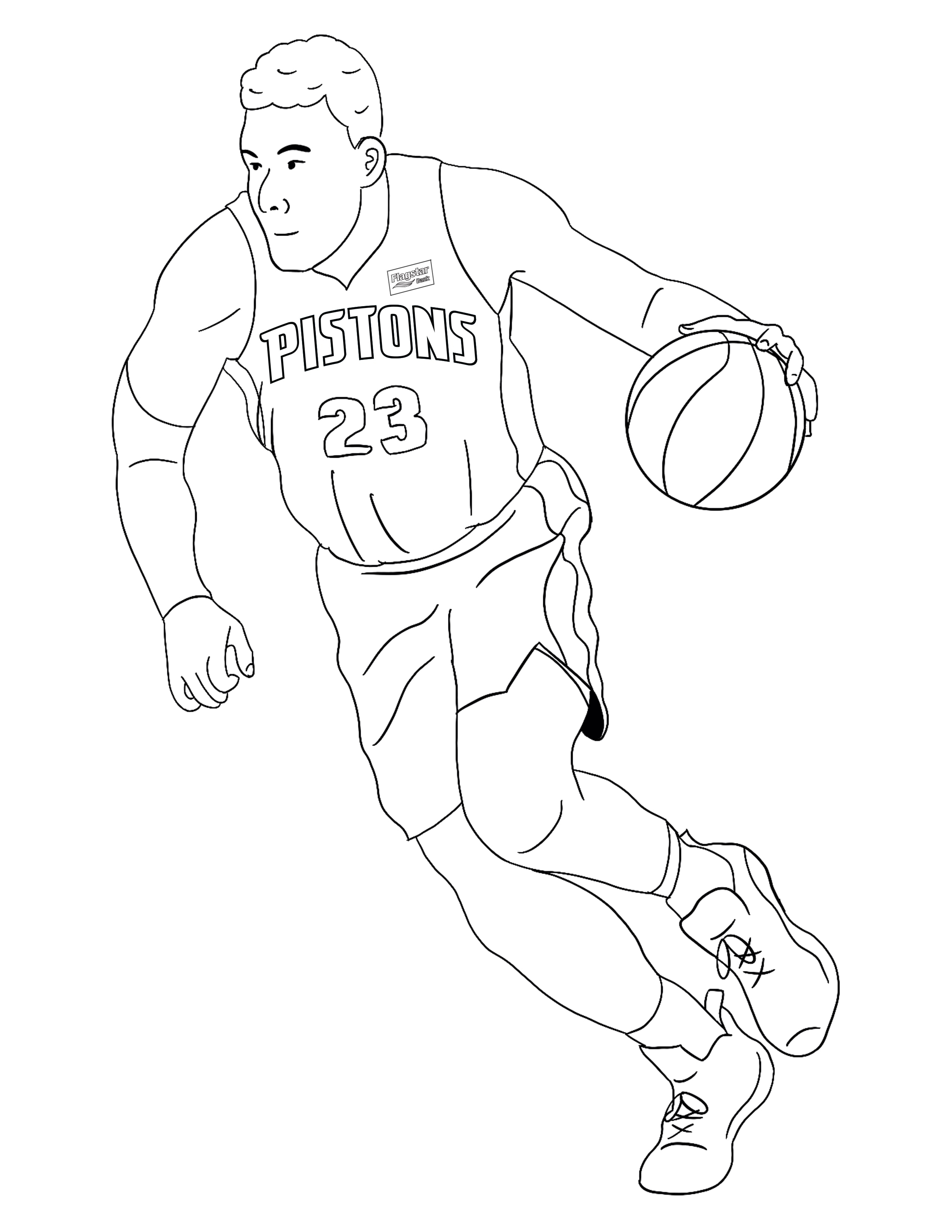 61 Basketball Players Coloring Pages 11