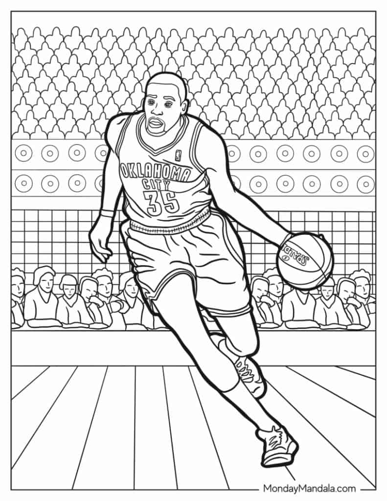 61 Basketball Players Coloring Pages 27