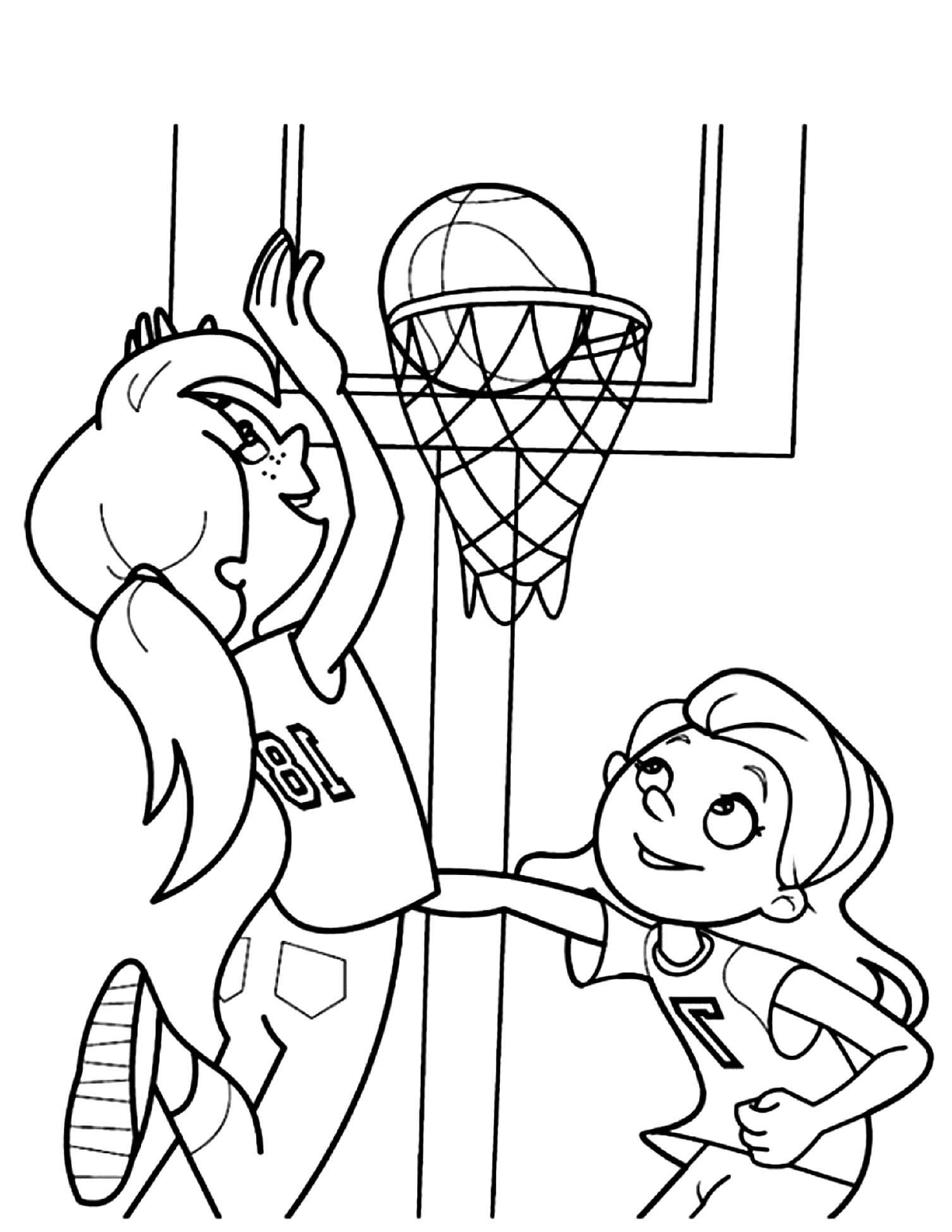 61 Basketball Players Coloring Pages 54