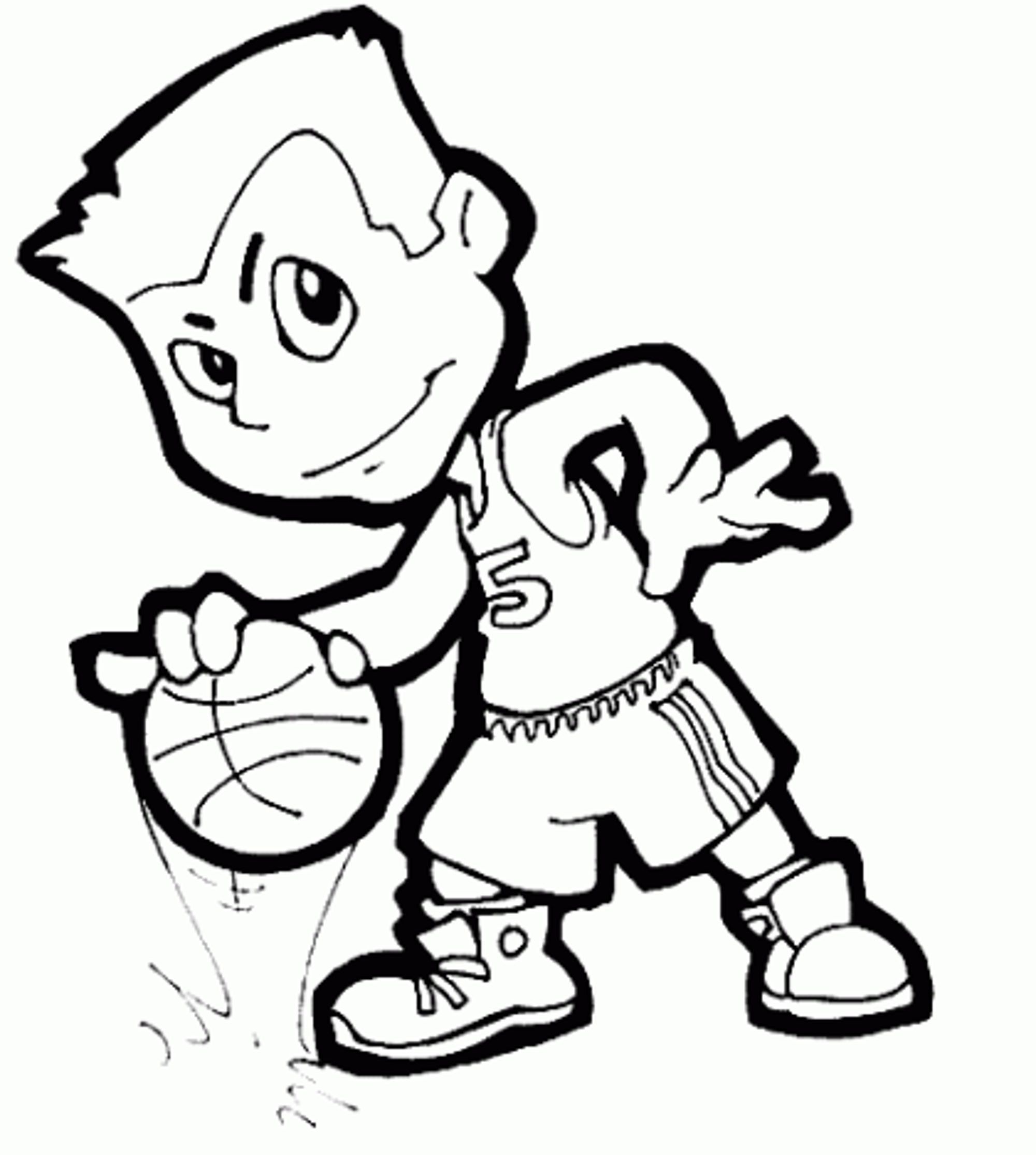 61 Basketball Players Coloring Pages 9