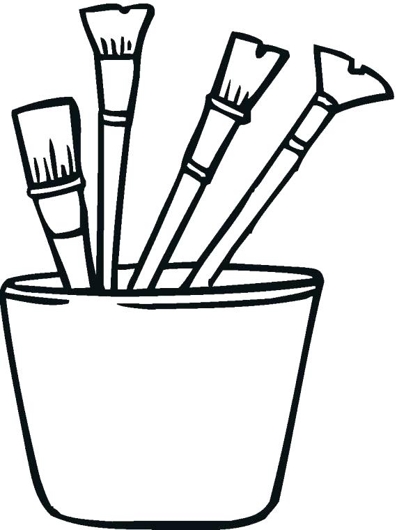 63 Paint Brushes Coloring Pages 1