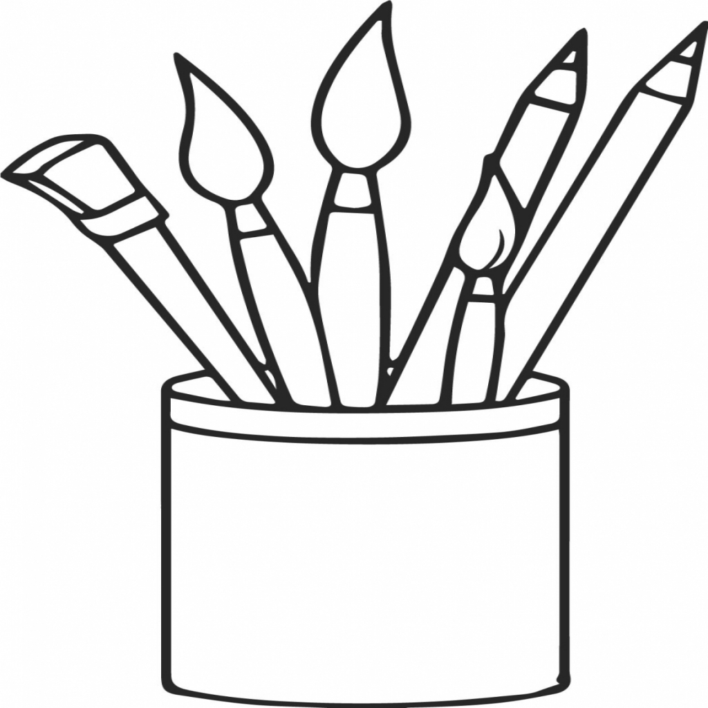 63 Paint Brushes Coloring Pages 13