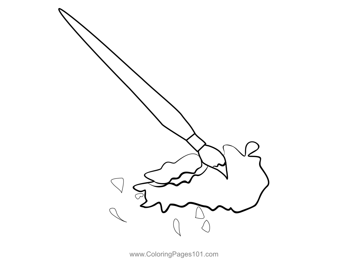 63 Paint Brushes Coloring Pages 15