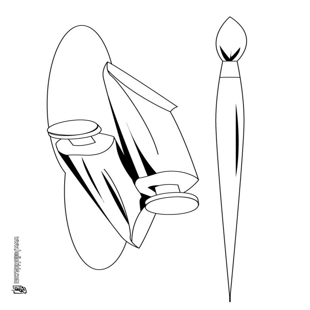 63 Paint Brushes Coloring Pages 19