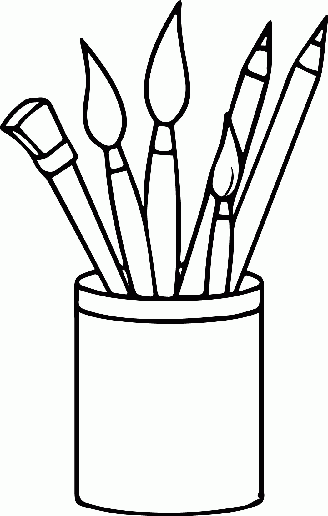 63 Paint Brushes Coloring Pages 2